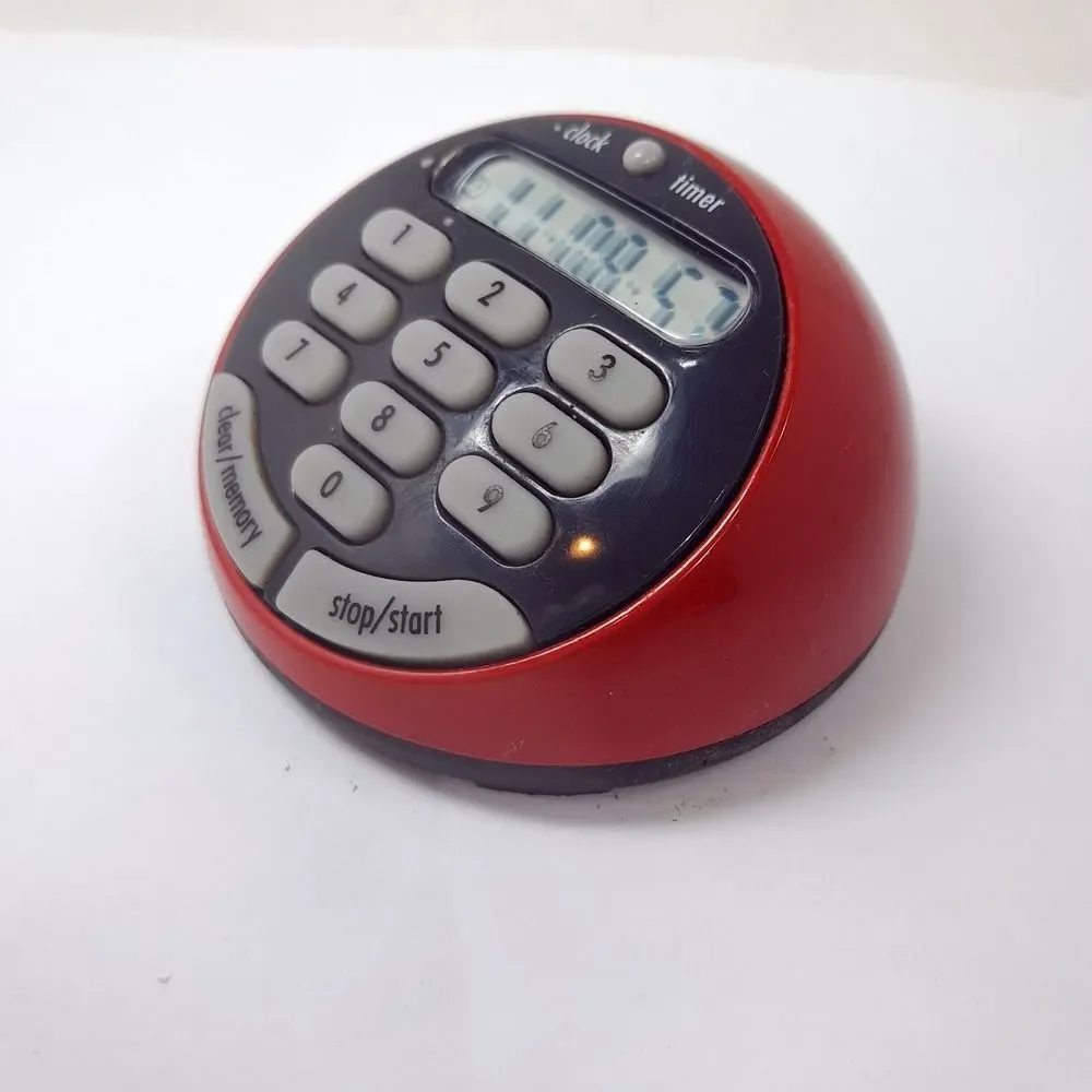 OXO soft works‎ Red Digital Timer kitchen egg alarm LCD Display Buttons WORKS